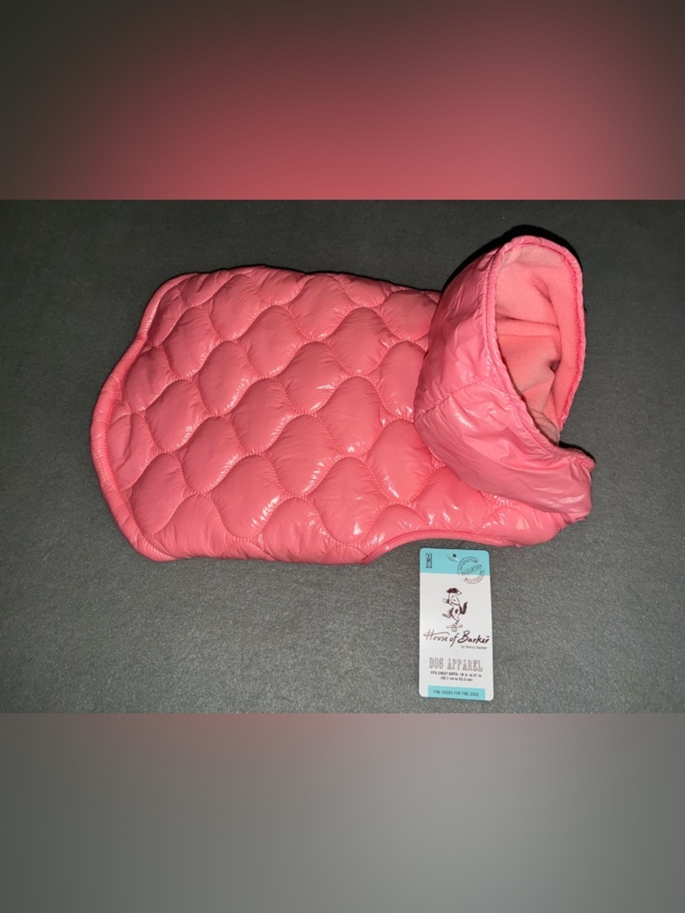 House of Barker by Harry Barker Pink Quilted Dog Jacket NEW - Picture 6 of 10